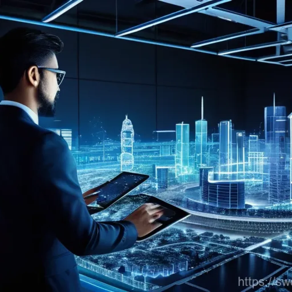 소프트웨어 설계 패턴을 활용한 성능 테스트 - **Prompt:** A visionary software architect, wearing a sharp, dark suit, stands in front of a massive...