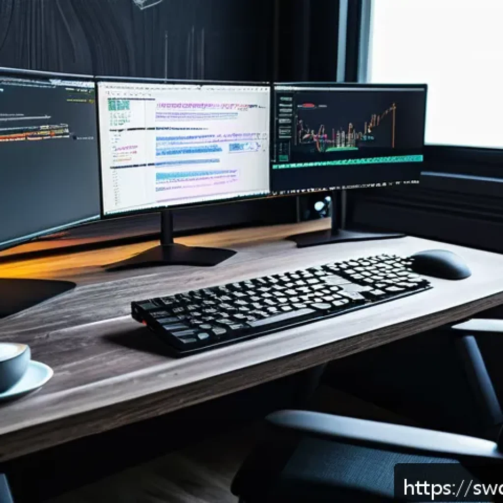 커맨드 패턴으로 사용자 동작 처리하기 - A detailed illustration of a software developer&rsquo;s workspace focused on command pattern design: a mod...
